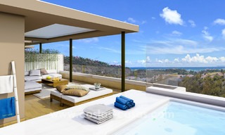 New modern apartments for sale in Benahavis - Marbella with golf and sea views. Key ready. 7361 
