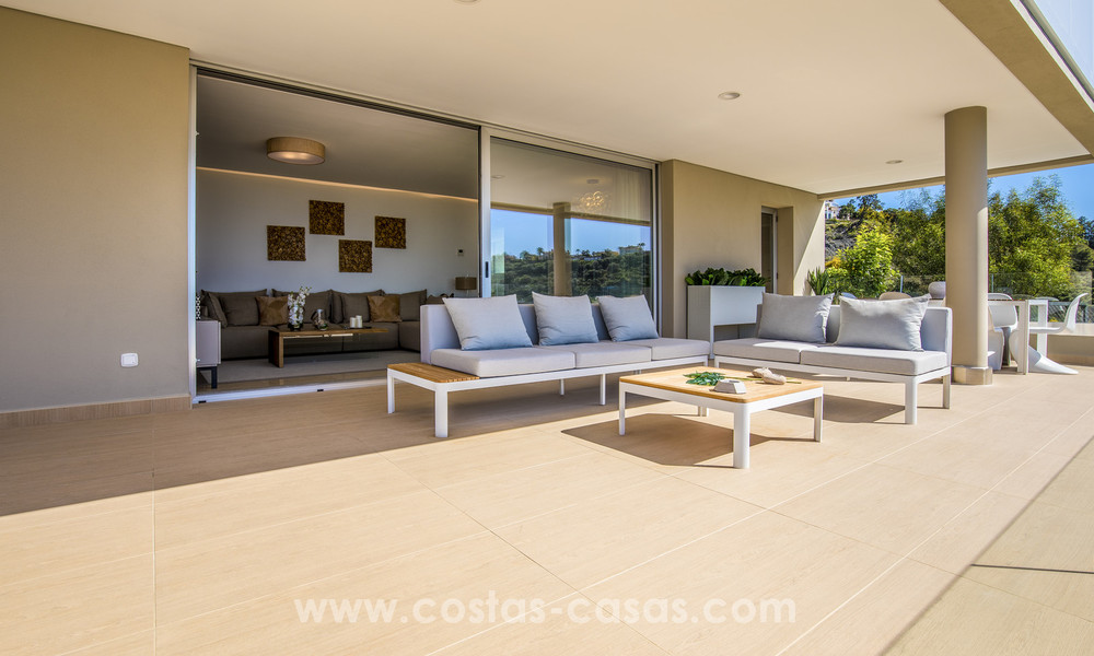 New modern apartments for sale in Benahavis - Marbella with golf and sea views. Key ready. 7379