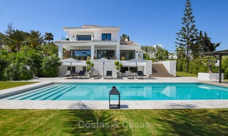Recently renovated Andalusian style luxury villa with sea views for sale, close to beach, Elviria, East Marbella 4792 