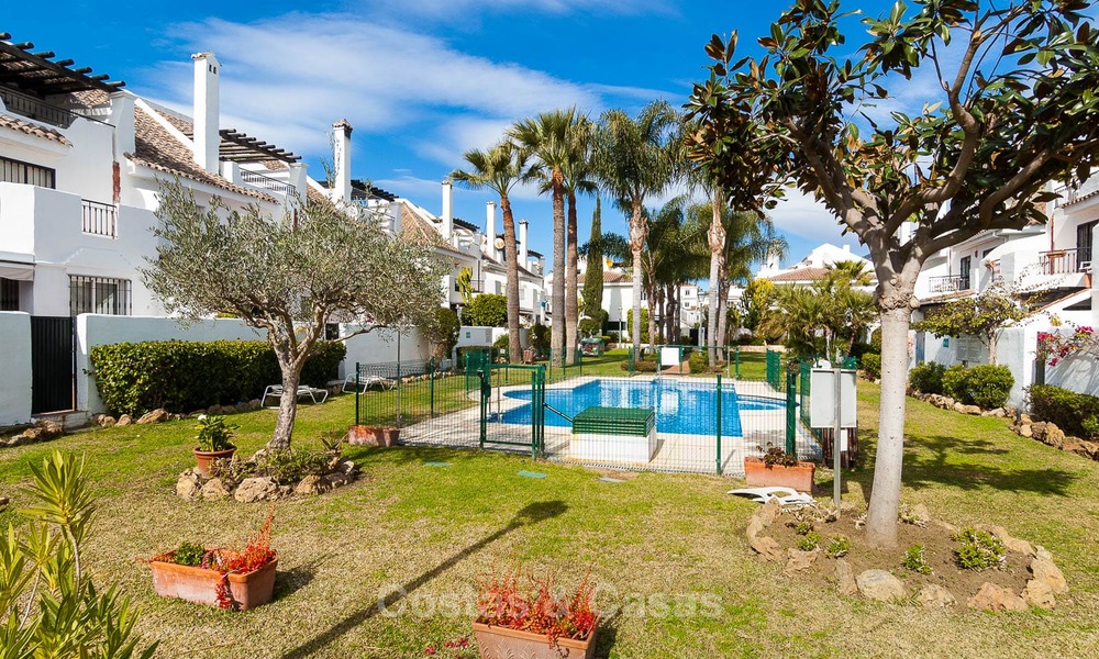 Ideal renovated family semi-detached house for sale, located in Nueva Andalucia, Marbella, at walking distance to Puerto Banus 8729