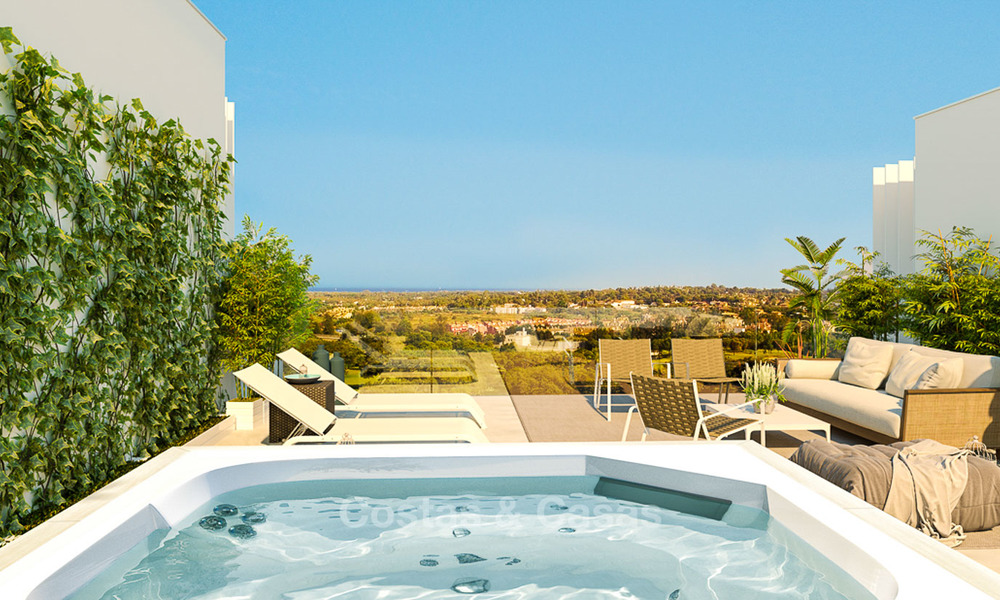 New contemporary semi-detached villas with stunning sea views for sale, front line golf, Sotogrande, Costa del Sol 9946