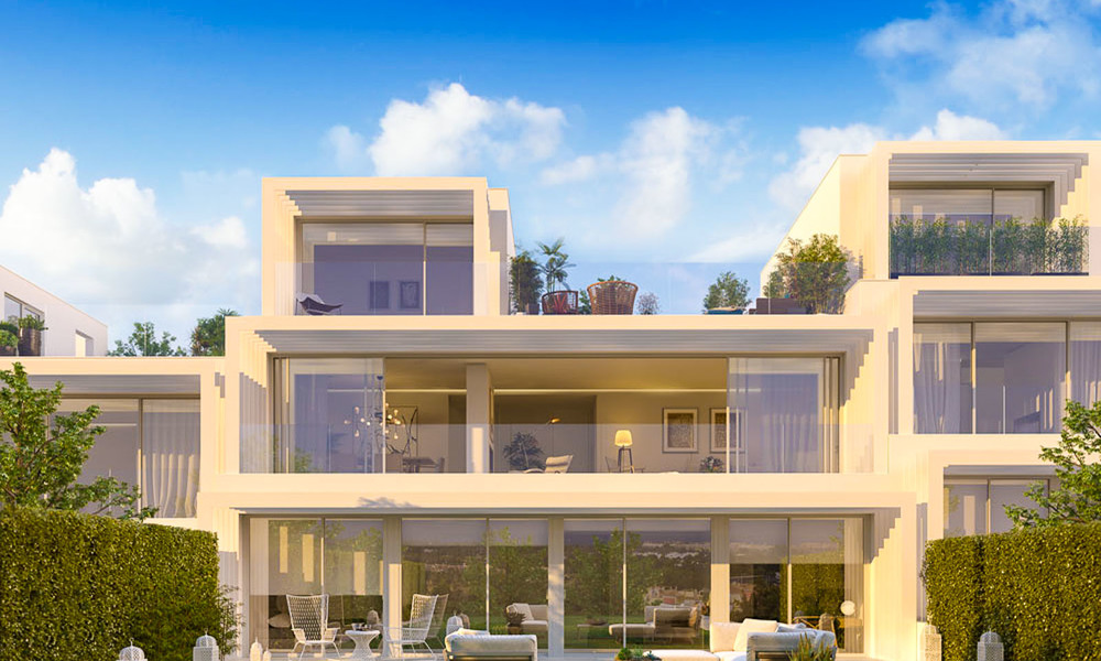 New contemporary semi-detached villas with stunning sea views for sale, front line golf, Sotogrande, Costa del Sol 9948