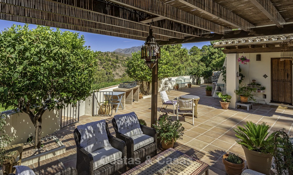 Idyllic traditional villa with amazing countryside views for sale, in the exclusive gated estate of El Madroñal, Benahavis, Marbella 12947