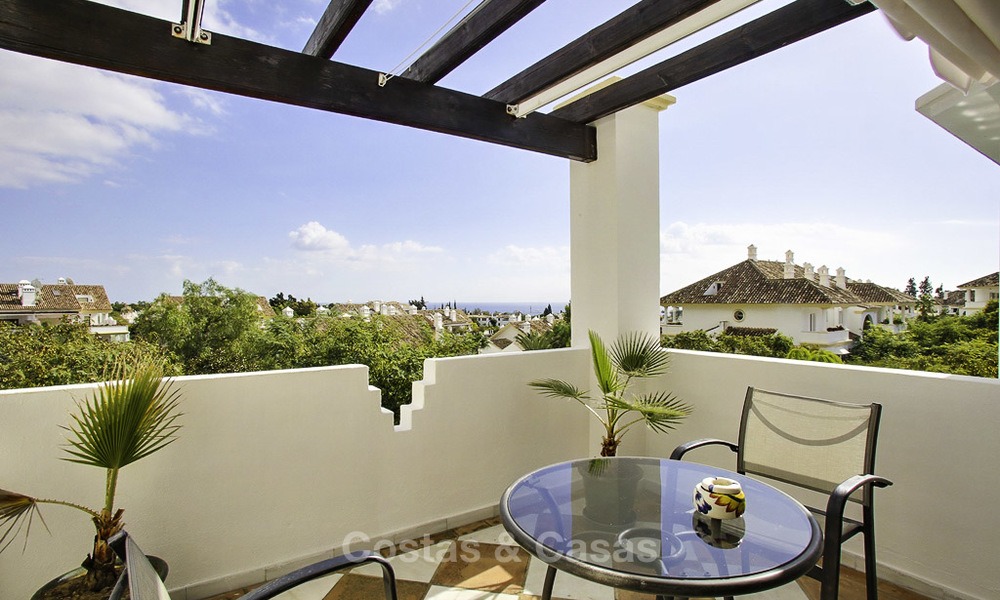 Spacious apartment with panoramic sea views for sale, in a prestigious complex on the Golden Mile, Marbella 13156