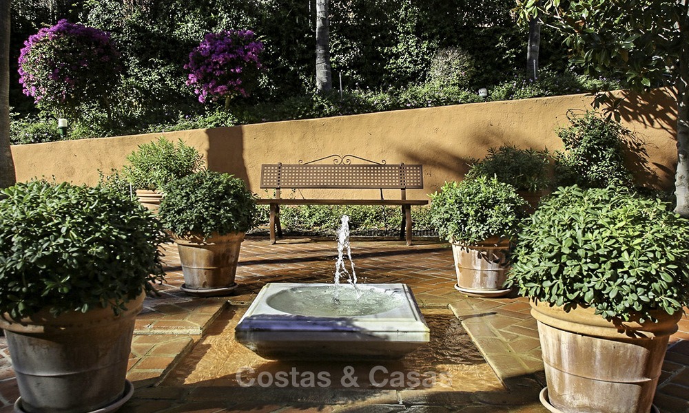 Attractive spacious garden apartment for sale in a prestigious Sierra Blanca complex on the Golden Mile in Marbella 14364