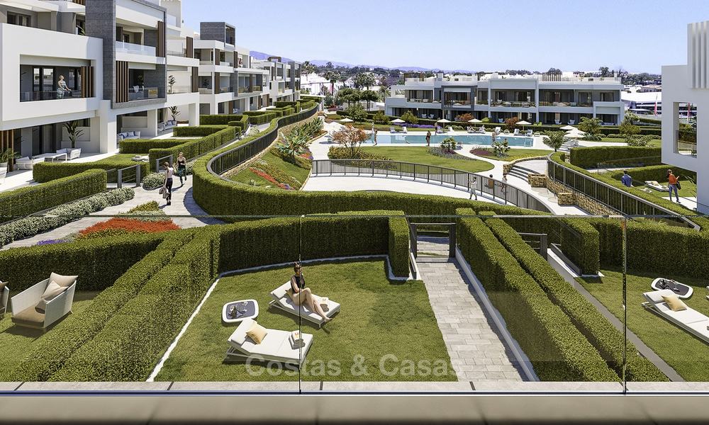 Attractive new modern apartments for sale, walking distance to beach and amenities, between Marbella and Estepona 17350