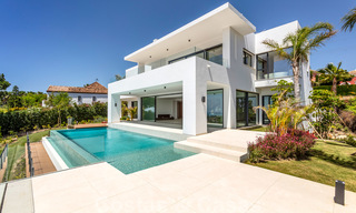 SOLD. Super luxurious contemporary villa with sea and mountain views for sale in the Golden Triangle of Benahavis, Estepona, Marbella 25443 