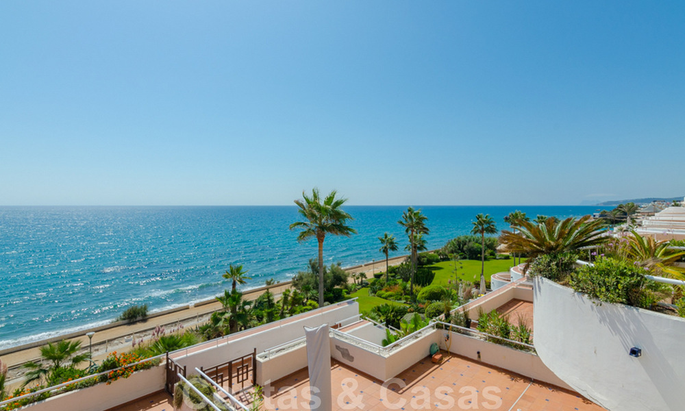 Penthouse apartment for sale, first line beach with panoramic sea view in Estepona 26171