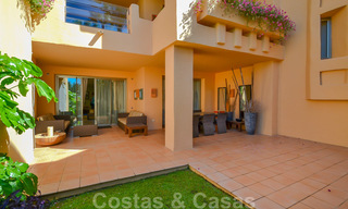 Spacious luxury flat with a generous terrace and garden for sale in prestigious development on the Golden Mile in Marbella 32749 