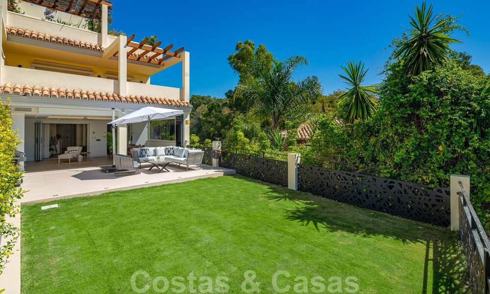 Stunning contemporary refurbished south facing luxury garden flat for sale in Nueva Andalucia, Marbella 32869