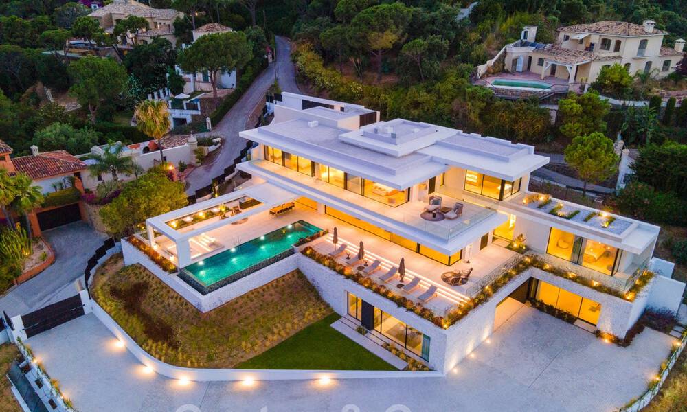 Sensational new modern luxury villa for sale with sea views in the gated El Madroñal in the Marbella area - Benahavis 35931
